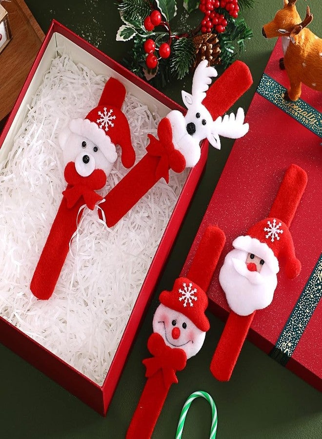 AMYCAUR Merry Christmas Hand Slap Wristbands for Kids, Girl & Boy, Adults Slap Bands are Perfect for Christmas Parties, Birthdays, and New Year Celebrations Return Gifts for Kids (4 Pcs) - Image 4